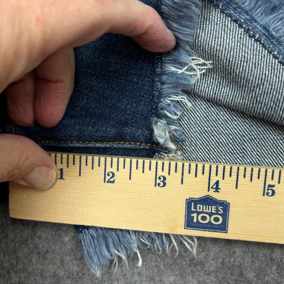 7 For All Mankind High Waist Vintage Fray Hem Shorts Women's Size 31 Distressed - Picture 9 of 10